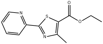 5-Thiazolecarboxylic acid, 4-Methyl-2-(2-pyridinyl)-, ethyl ester Struktur