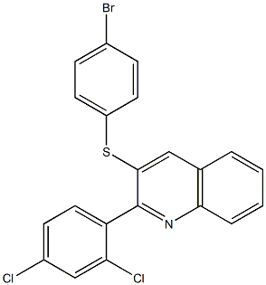 4-bromophenyl 2-(2,4-dichlorophenyl)-3-quinolinyl sulfide Struktur