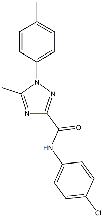 N-(4-chlorophenyl)-5-methyl-1-(4-methylphenyl)-1H-1,2,4-triazole-3-carboxamide Struktur