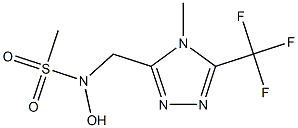 N-hydroxy-N-{[4-methyl-5-(trifluoromethyl)-4H-1,2,4-triazol-3-yl]methyl}methanesulfonamide Struktur