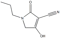 4-hydroxy-2-oxo-1-propyl-2,5-dihydro-1H-pyrrole-3-carbonitrile Struktur