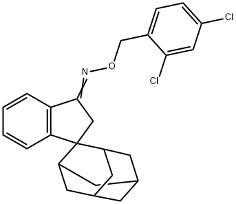 (3'E)-N-[(2,4-dichlorophenyl)methoxy]-2',3'-dihydrospiro[adamantane-2,1'-indene]-3'-imine Struktur