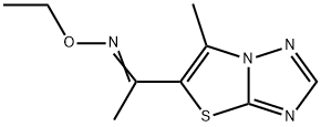 (E)-ethoxy(1-{6-methyl-[1,2,4]triazolo[3,2-b][1,3]thiazol-5-yl}ethylidene)amine Struktur