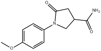 1-(4-methoxyphenyl)-5-oxopyrrolidine-3-carboxamide Struktur