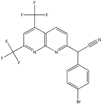 1,8-Naphthyridine-2-acetonitrile,alpha-(4-bromophenyl)-5,7-bis(trifluoromethyl)-(9CI) Struktur