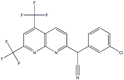 1,8-Naphthyridine-2-acetonitrile,alpha-(3-chlorophenyl)-5,7-bis(trifluoromethyl)-(9CI) Struktur