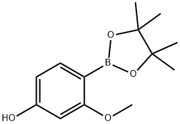 3-methoxy-4-(4,4,5,5-tetramethyl-1,3,2-dioxaborolan-2-yl)phenol Struktur