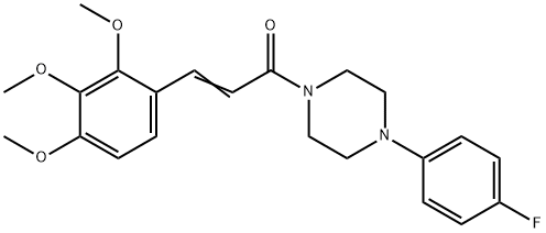 (2E)-1-[4-(4-fluorophenyl)piperazin-1-yl]-3-(2,3,4-trimethoxyphenyl)prop-2-en-1-one Struktur