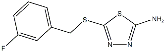 5-{[(3-fluorophenyl)methyl]sulfanyl}-1,3,4-thiadiazol-2-amine Struktur