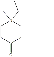 PiperidiniuM, 1-ethyl-1-Methyl-4-oxo-, iodide (1:1) Struktur