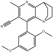 3-(2,5-dimethoxyphenyl)-5-methyl-1,6-diazatricyclo[6.2.2.0~2,7~]dodeca-2(7),3,5-triene-4-carbonitrile Struktur