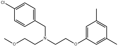 [(4-chlorophenyl)methyl][2-(3,5-dimethylphenoxy)ethyl](2-methoxyethyl)amine Struktur