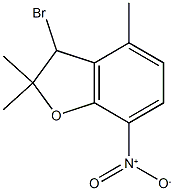 3-bromo-2,2,4-trimethyl-7-nitro-2,3-dihydro-1-benzofuran Struktur