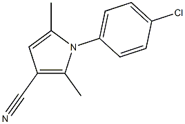 1-(4-chlorophenyl)-2,5-dimethyl-1H-pyrrole-3-carbonitrile Struktur