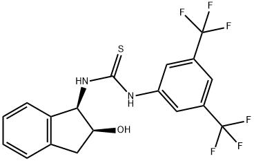 N-[3,5-bis(trifluoroMethyl)phenyl]-N'-[(1R,2S)-2,3-dihydro-2-hydroxy-1H-inden-1-yl]-Thiourea Struktur