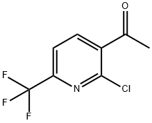 1-(2-chloro-6-(trifluoromethyl)pyridin-3-yl)ethanone Struktur