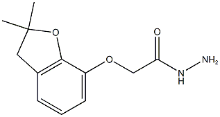 2-[(2,2-dimethyl-2,3-dihydro-1-benzofuran-7-yl)oxy]acetohydrazide Struktur