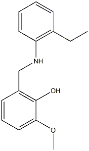 2-{[(2-ethylphenyl)amino]methyl}-6-methoxyphenol Struktur