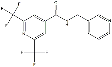 N-(3-pyridinylmethyl)-2,6-bis(trifluoromethyl)isonicotinamide Struktur