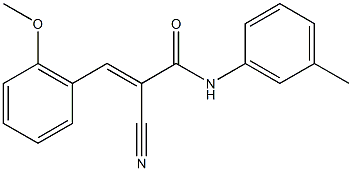 (2E)-2-cyano-3-(2-methoxyphenyl)-N-(3-methylphenyl)acrylamide Struktur