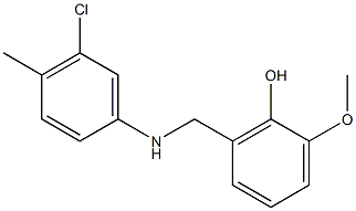 2-{[(3-chloro-4-methylphenyl)amino]methyl}-6-methoxyphenol Struktur