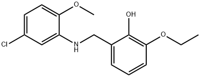 2-{[(5-chloro-2-methoxyphenyl)amino]methyl}-6-ethoxyphenol Struktur