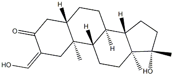 (1S,3aS,3bR,5aS,8Z,9aS,9bS,11aS)-1-hydroxy-8-(hydroxymethylidene)-1,9a,11a-trimethyl-hexadecahydro-1H-cyclopenta[a]phenanthren-7-one Struktur