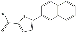 5-(naphthalen-2-yl)thiophene-2-carboxylic acid Struktur