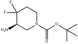 tert-butyl (3r)-3-amino-4,4-difluoropiperidine-1-carboxylate Struktur