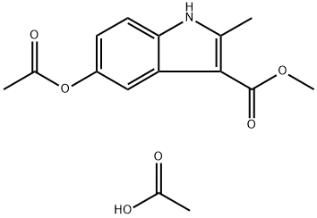 Methyl 5-acetoxy-2-methyl-1H-indole-3-carboxylate acetate Struktur