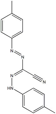 (2E)-[(E)-(4-methylphenyl)diazenyl][(4-methylphenyl)hydrazono]acetonitrile Struktur