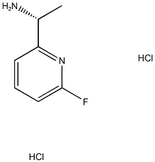 (1R)-1-(6-fluoropyridin-2-yl)ethan-1-amine dihydrochloride Struktur