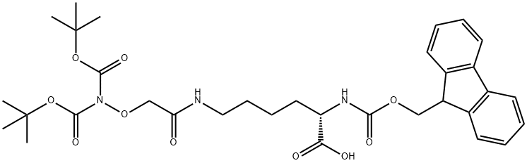 Fmoc-L-Lys(Boc2-Aoa)-OH Struktur