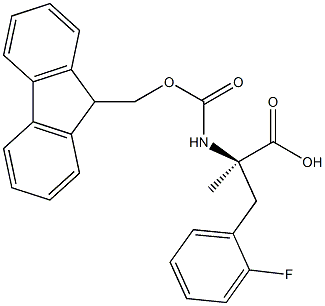 FMoc-α-Me-D-Phe(2-F)-OH Struktur