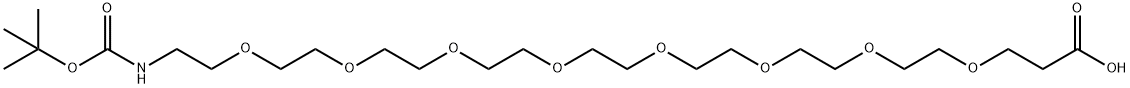 t-Boc-N-amido-PEG8-acid Struktur