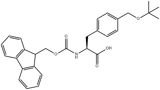 Fmoc-L-4-hydroxymethyl(tBu)-Phenylalanine Struktur