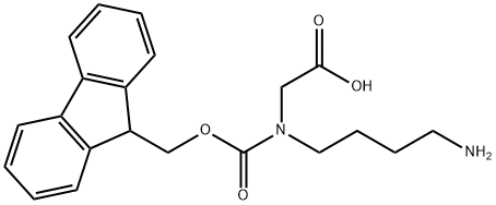 N-alpha-(9-Fluorenylmethyloxycarbonyl)-N-(4-aminobutyl)-glycine hydrochloride Struktur