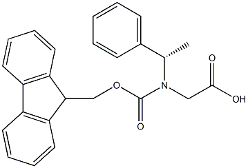 (S)-Fmoc-N-(1-phenylethyl)-glycine Struktur