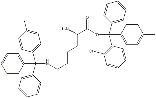 H-LYS(MTT)-2-CHLOROTRITYL-RESIN Struktur