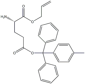 H-L-Glu(2-chlorotrityl resin)-alpha-allyl ester (100-200 mesh, > 0.3 mmol Struktur