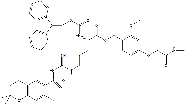 Fmoc-L-Arg(Pmc)-AC TG Struktur