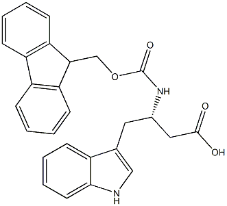 N-beta-(9-Fluorenylmethyloxycarbonyl)-L-homotryptophan Struktur