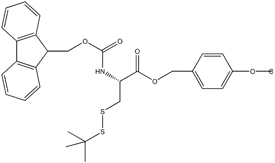 Fmoc-L-Cys(SS-tBu)-Wang TG Struktur