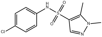 N-(4-chlorophenyl)-1,5-dimethylpyrazole-4-sulfonamide Struktur