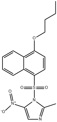 1-(4-butoxynaphthalen-1-yl)sulfonyl-2-methyl-5-nitroimidazole Struktur