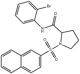 N-(2-bromophenyl)-1-naphthalen-2-ylsulfonylpyrrolidine-2-carboxamide Struktur