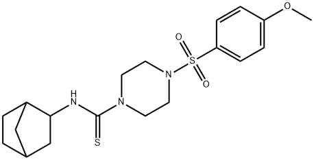 N-(3-bicyclo[2.2.1]heptanyl)-4-(4-methoxyphenyl)sulfonylpiperazine-1-carbothioamide Structure