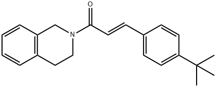 (E)-3-(4-tert-butylphenyl)-1-(3,4-dihydro-1H-isoquinolin-2-yl)prop-2-en-1-one Struktur