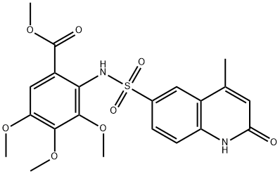 methyl 3,4,5-trimethoxy-2-[(4-methyl-2-oxo-1H-quinolin-6-yl)sulfonylamino]benzoate Struktur