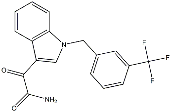 2-oxo-2-[1-[[3-(trifluoromethyl)phenyl]methyl]indol-3-yl]acetamide Struktur